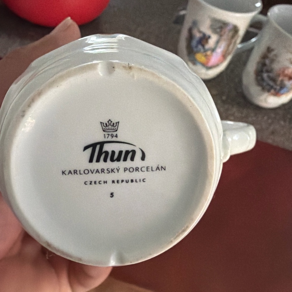 Thun Karlovarský Porcelán White Mug set of 4